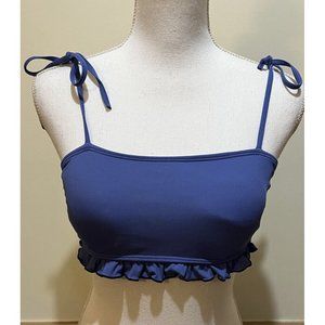 Shein Bikini Top Size Small ~ Blue ~ Adjustable